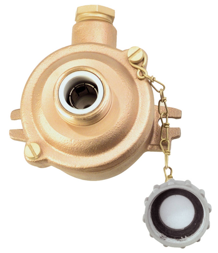 Contactdoos concentrisch 104, 42V 10A 2P messing 1 ingang