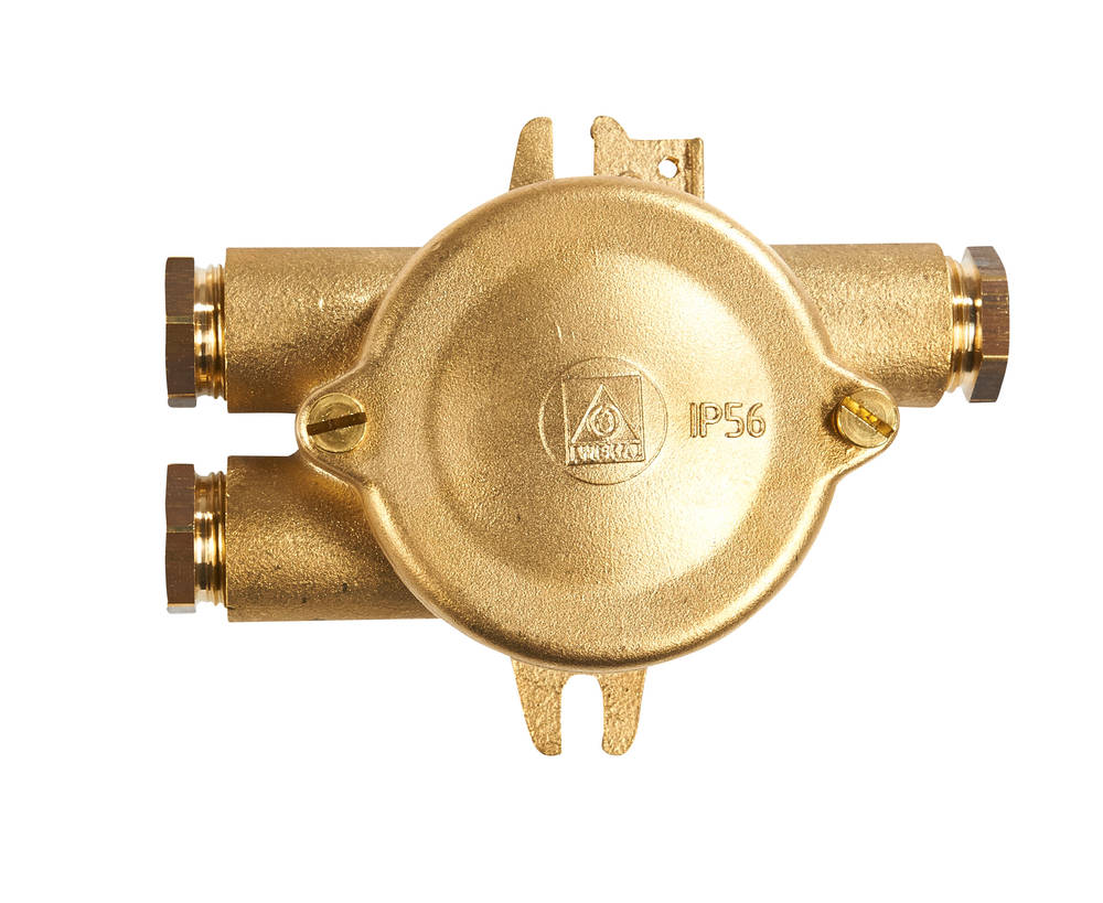 Junction box 1154 4P 2,5 mm², 500V 16A =O- HNA brass