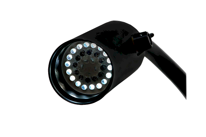 Kaartleeslamp LED 220V50/60Hz, 2m kabel wit/rood IP20 RAL9011