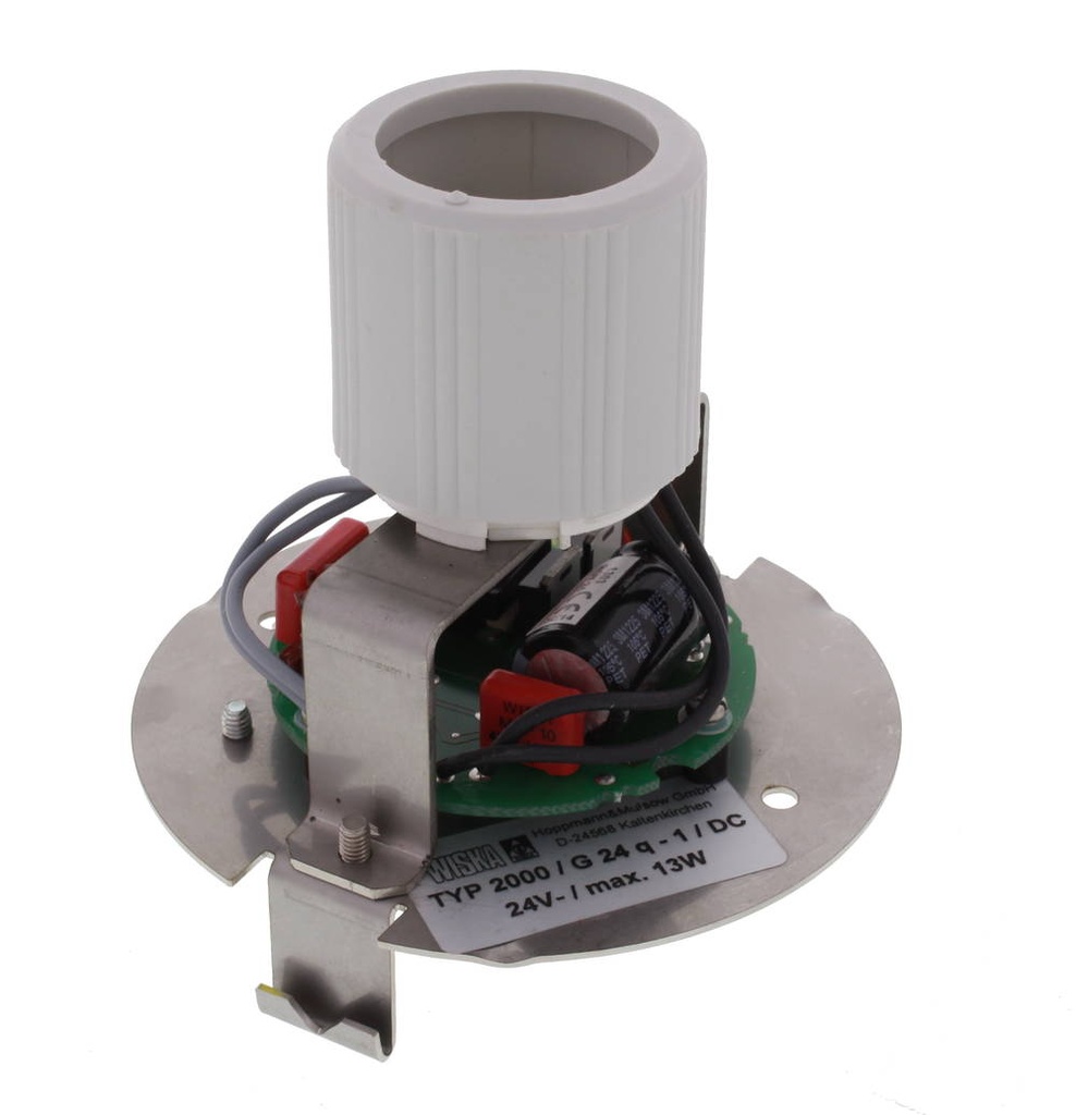 SP-2000 ST/q-1/DC 24V 13W, basisplaat + lamphouder G24-q1/DC