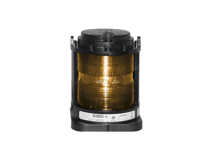 Navigatielantaarn, hek geel, AS55, 12V-120V - USCG/CCS