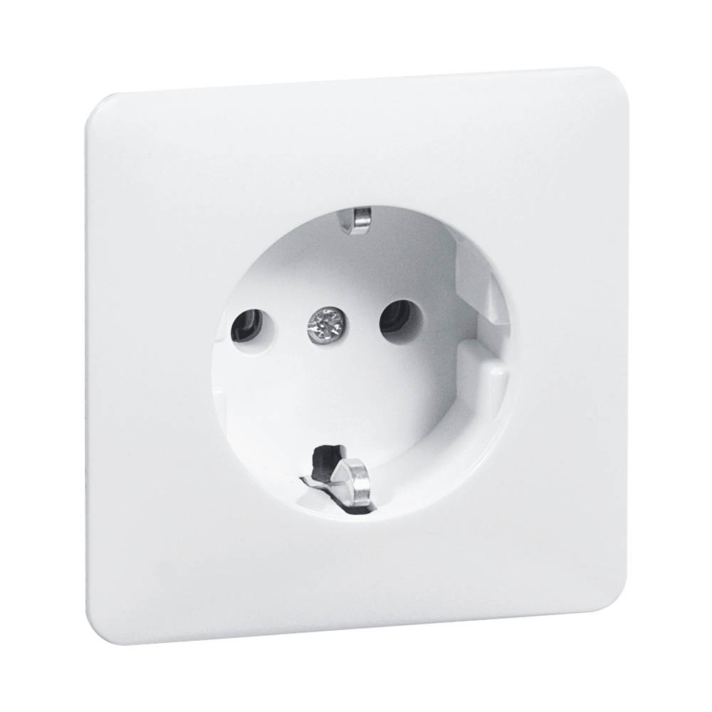 Prise PH-SSF-16-NWT, IP20 250V 16A encast. 2P+T