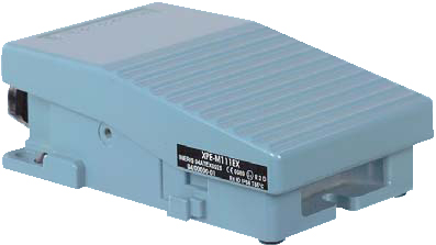 Footswitch 2NC+NO, 1 step,, blue, 2xPG16 (gland + plug)