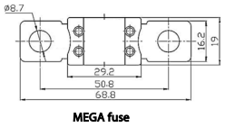 Victron MEGA-fuse 150A/80V (package of 5 pcs)