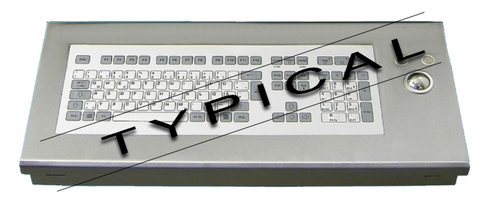 Keyboard for panel mounting, US layout, USB connection,