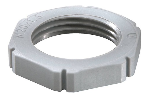 [10062716] Locknut EMUG 32 M32x1.5, RAL7001 polyamide grey