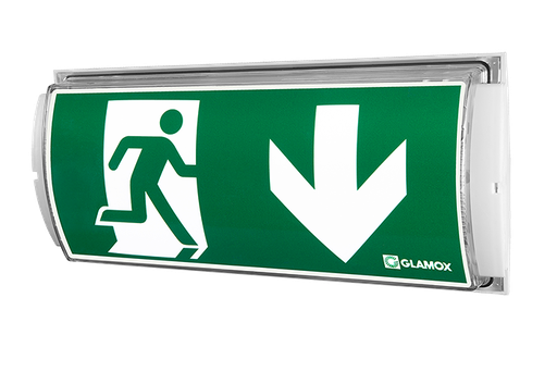 [E20660102] Exit sign E20-S G2 LED E1, IP65 2W 220/240V M/NM