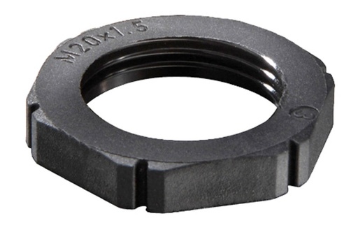 [10061782] Tegenmoer EMUG M20x1.5, RAL9005 polyamide zwart