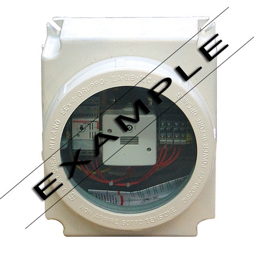 [EMH-Y-200] Box with window 200mm, RAL9002, IP65