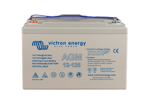 [BAT412112081] Victron 12V/125Ah AGM Super Cycle Batt. (M8)