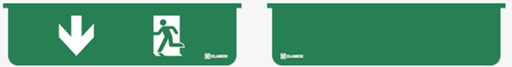[EL40531678] EL40 85x340 SIGN RUNNING MAN DOWN/-