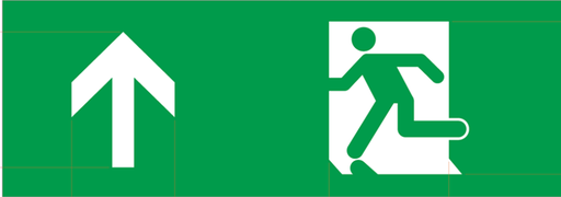 [6001000018] Streamer Running man up - MIR G2 400 ( 285 x 100 mm )