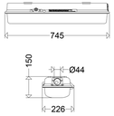 ATEX pole mounting fixture - dimensions