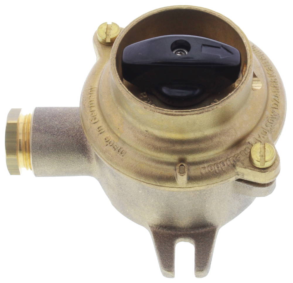 Switch 1133/We, 1 entry 10A 1P 1-2 brass