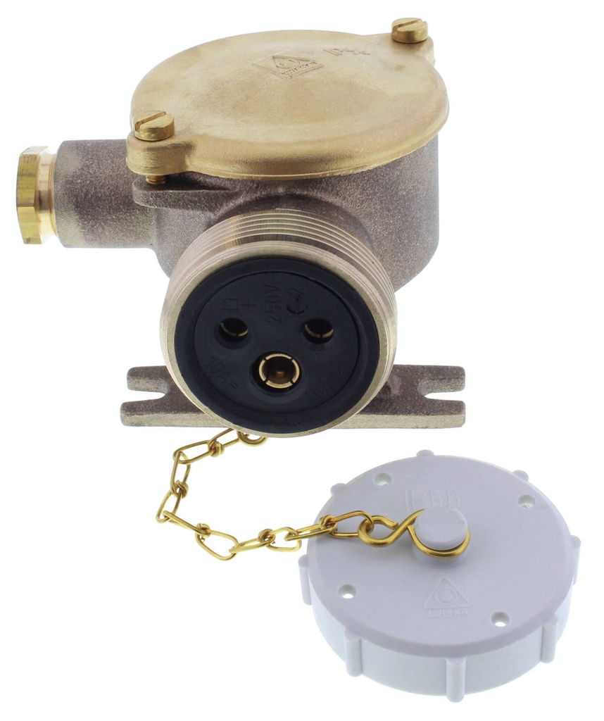 Socket 1141 brass, 250V -O HNA 16A 2P+E