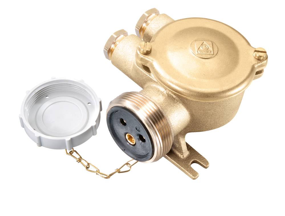 Socket 1141/2 brass, 250V =O HNA 16A 2P+E