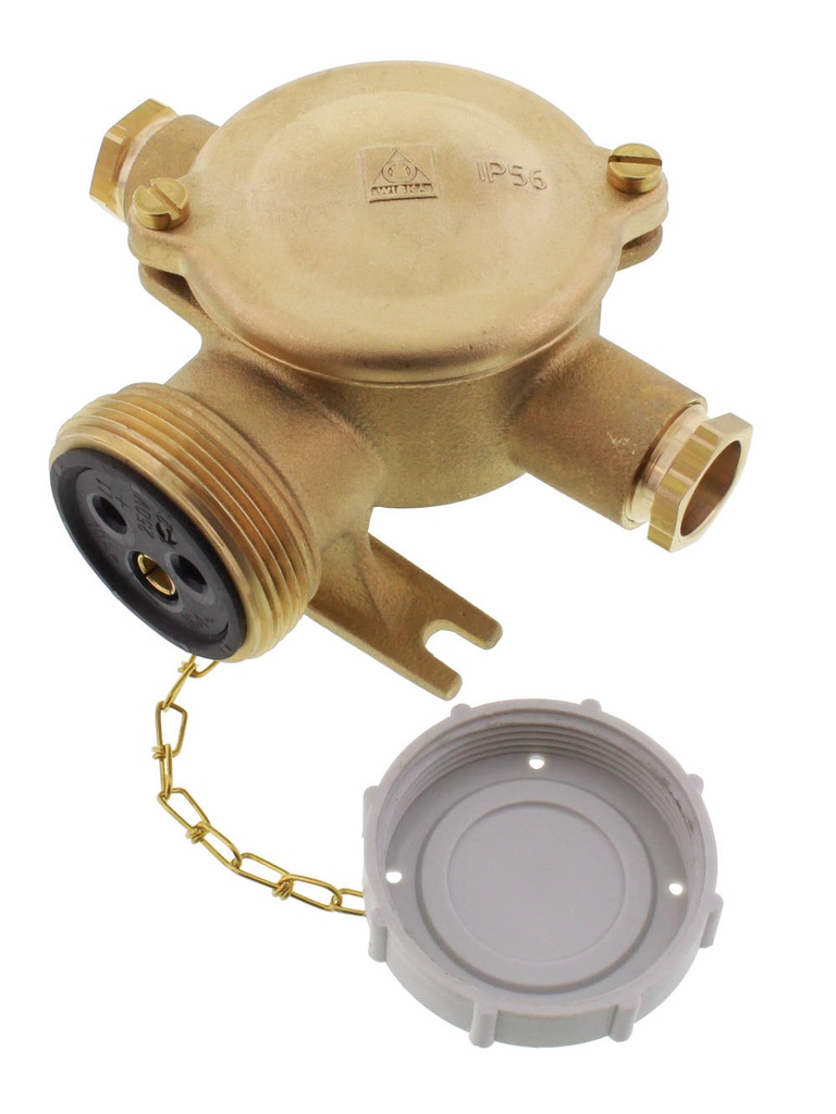 Socket 1141/D brass, 250V -O- HNA 16A 2P+E