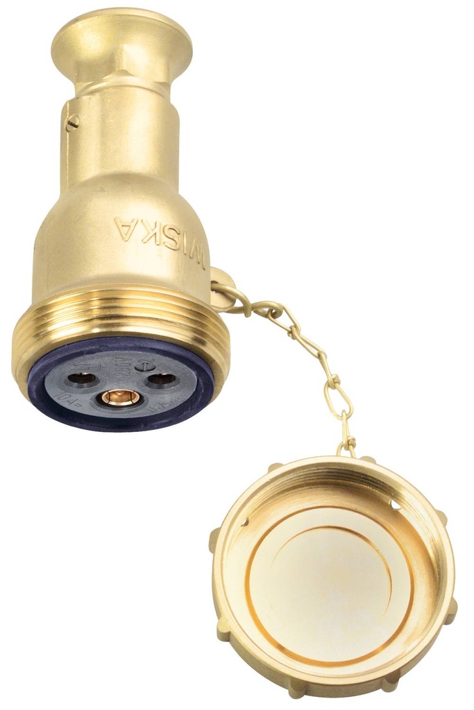 Coupling 1145/MS, 250V HNA 16A 2P+E brass