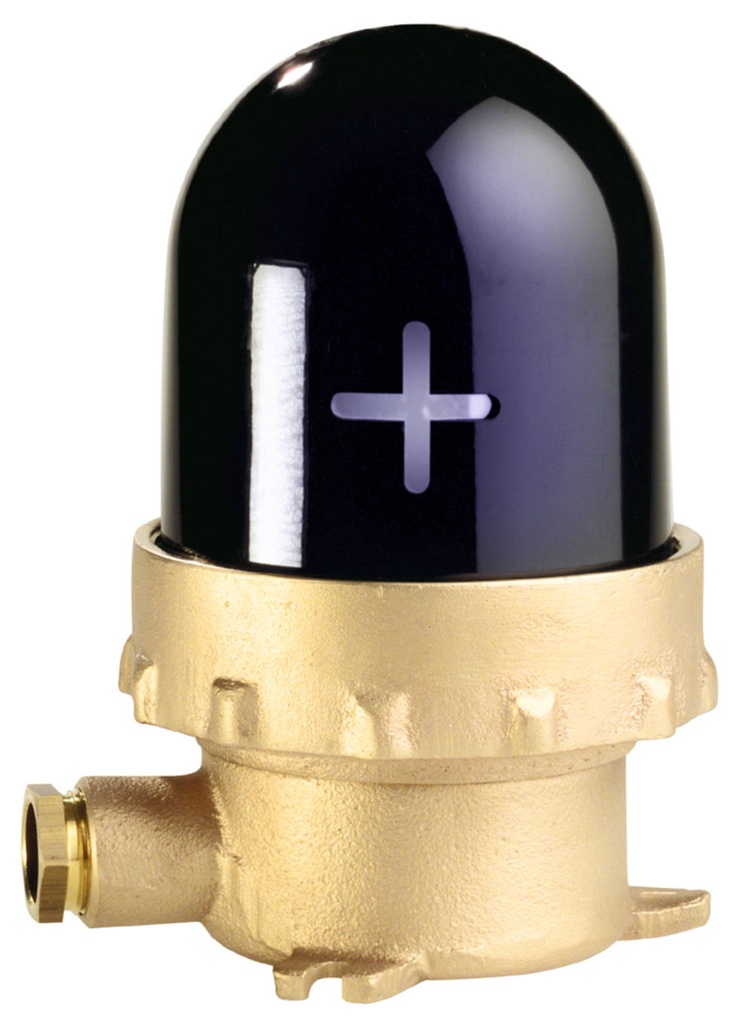 1006/bu/1975-1xZ14 direct.lantern, '+' blue brass 25W 230V B22d