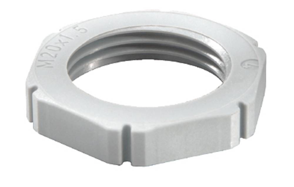 Locknut EMUG 25 M25x1.5, RAL7035 polyamide grey
