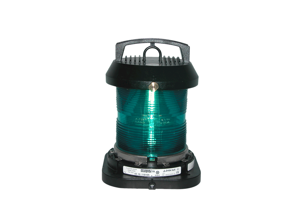 Navigatielantaarn, rond groen, serie AS70, zonder lamp