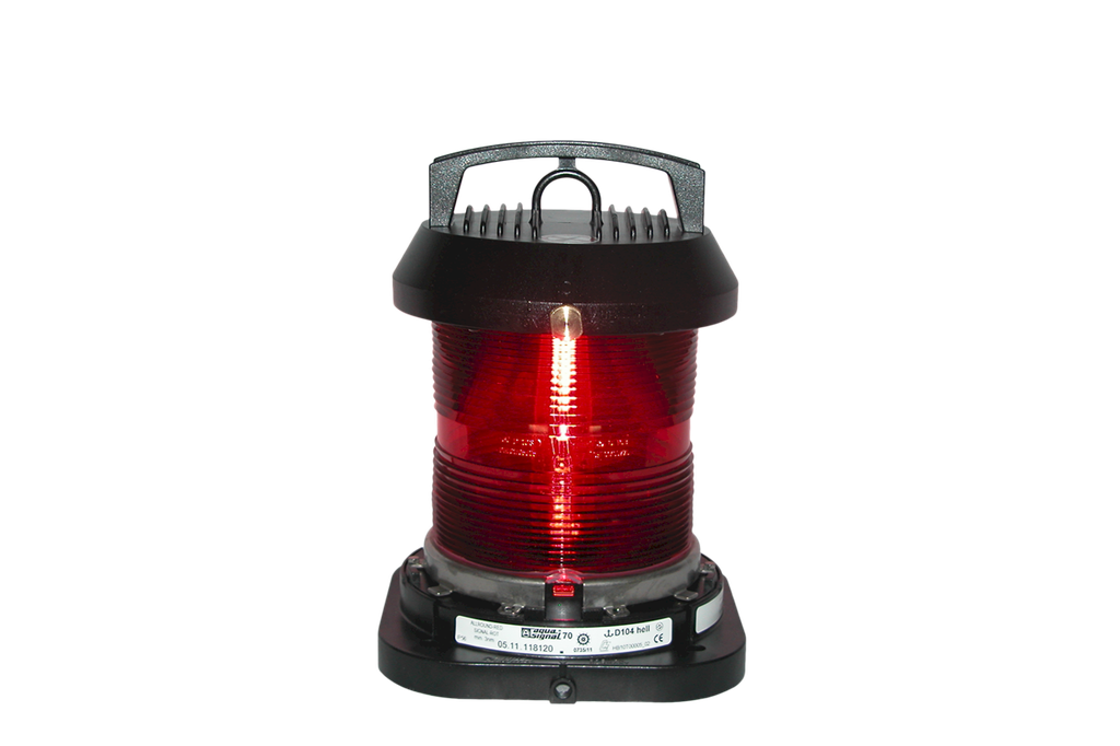 Navigatielantaarn, rond rood, serie AS70, zonder lamp