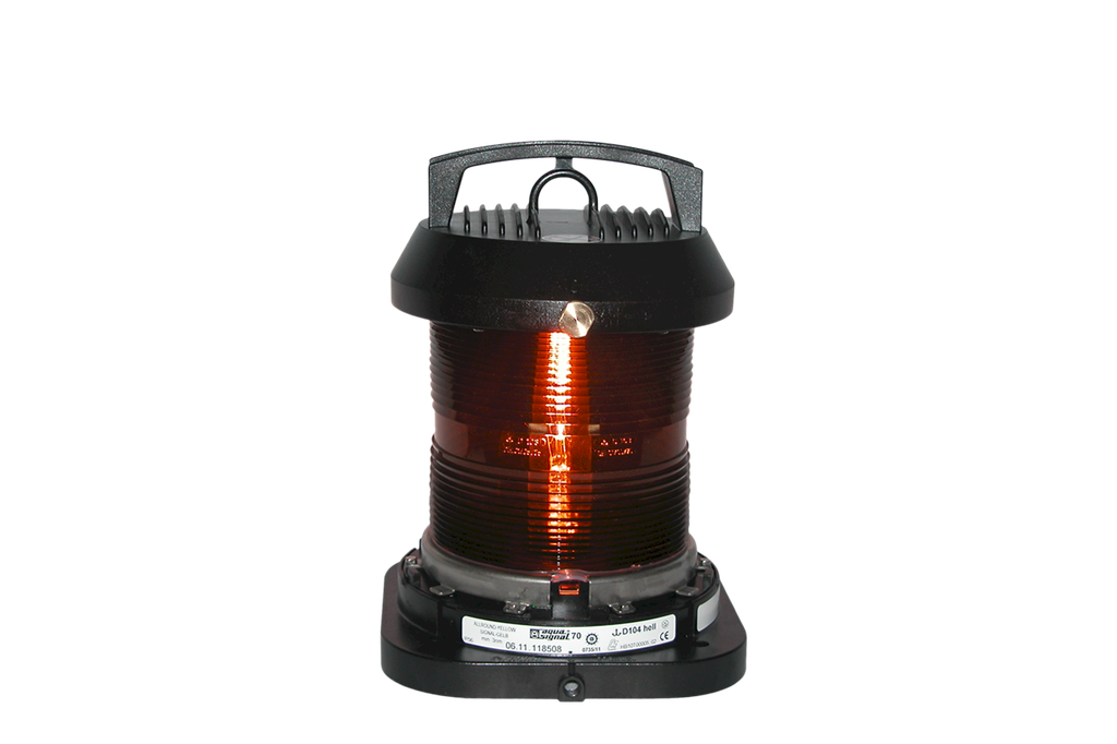 Feu de navigation 360° jaune, série AS70, sans lampe