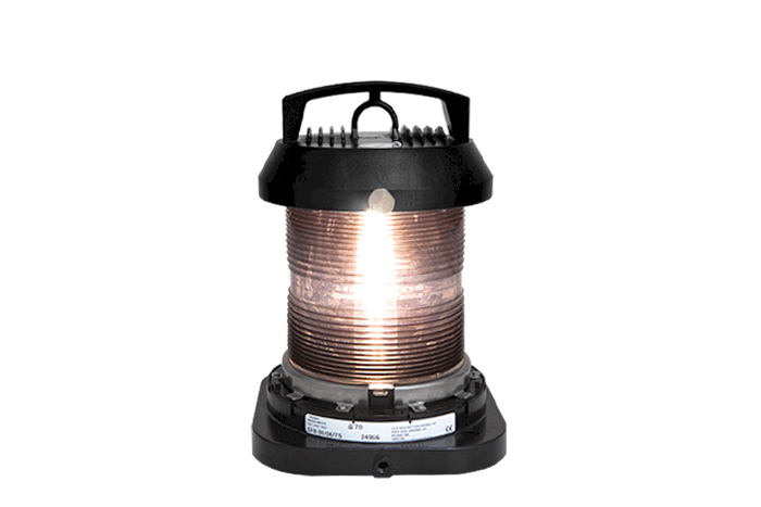 Navigation light, signal white, serie AS70, without lamp 360°