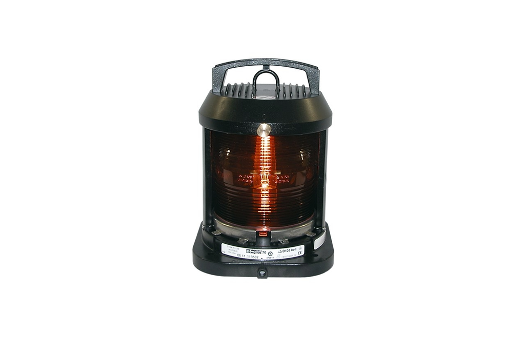 Feu de navigation, poupe jaune, série AS70, sans lampe