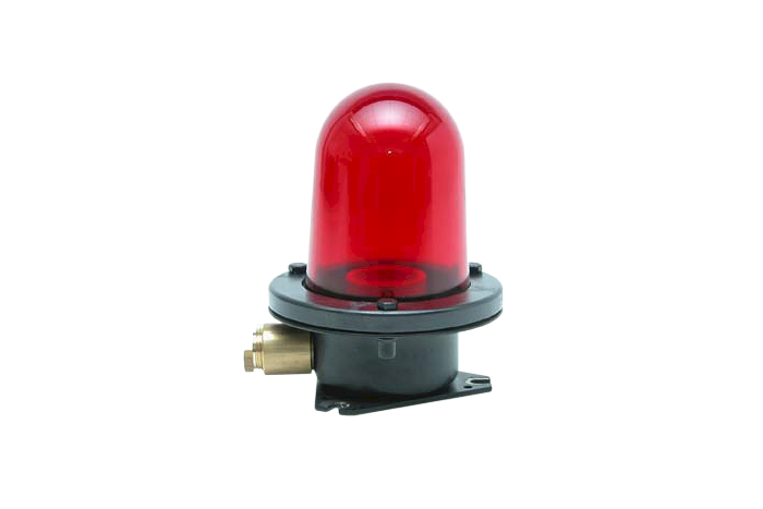 Lampe sign. 230V, rouge 'Suez', E27 - 60W, inox., 1xM24