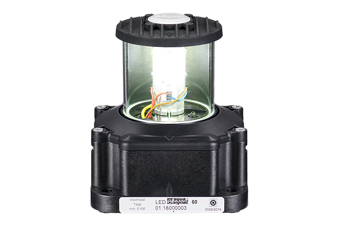 Feu de navigation LED S60 MH 24Vdc, 5nm 20-50m noir IP66/67