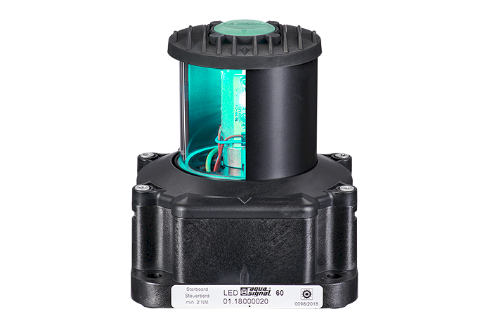 Feu de navigation LED S60 SB 24Vdc, 2nm 20-50m noir IP66/67