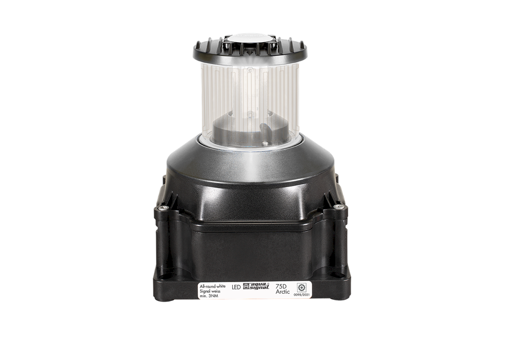 Nav. light 75D 360° white Arctic, 2x115-230Vac, black 3nm