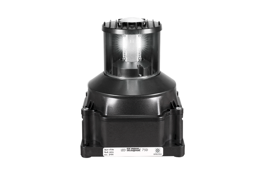 Navigation light LED 75D stern, 2x115-230Vac, black 3nm