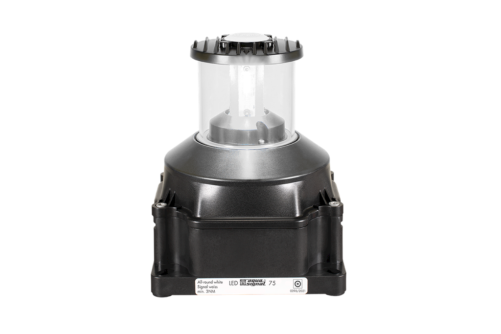 Navigation light LED 75 white 360° man., 115-230Vac, black 5nm