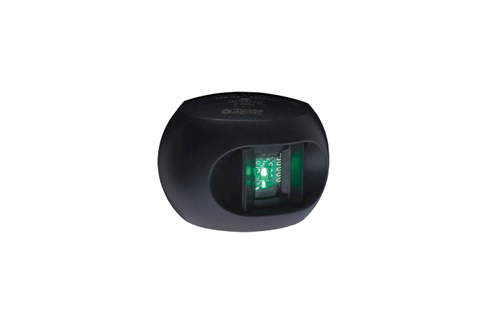 Feu de navigation TB noir LED 112,5°, 2nm, fixation d'à côté 12/24V