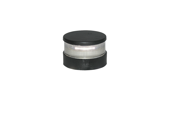 Navig.lant. LED 360° wit, 12/24V, zwart, dekbevestiging