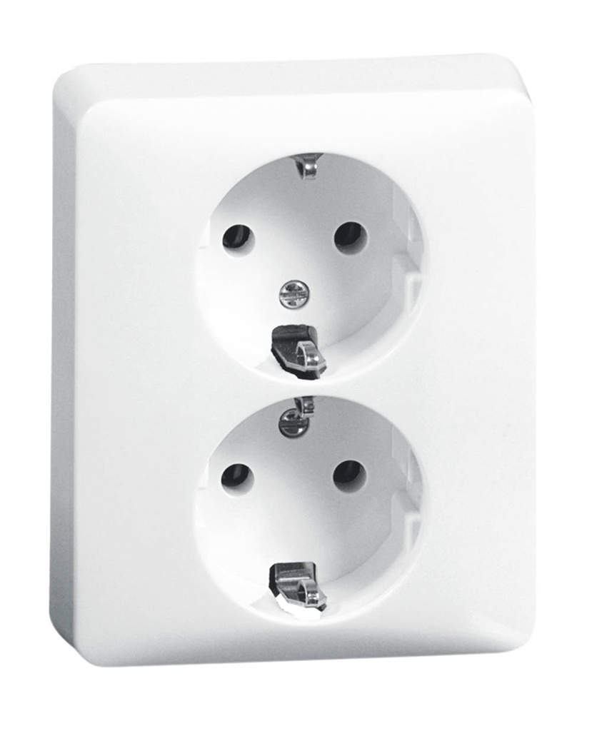 Socket PH-SSf-16SD-NWT, IP20 16A 250V surface 2P+E