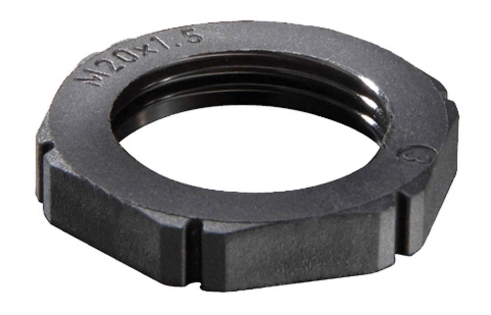 Contre écrous EMUG M32x1.5, RAL9005 polyamide noir