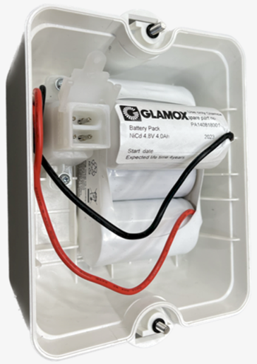 Batterij unit  (EB) 4P 4,8V 4Ah, voor MAX/GRX3 T8/LED (1.4.15->/LED<-7.12.20)