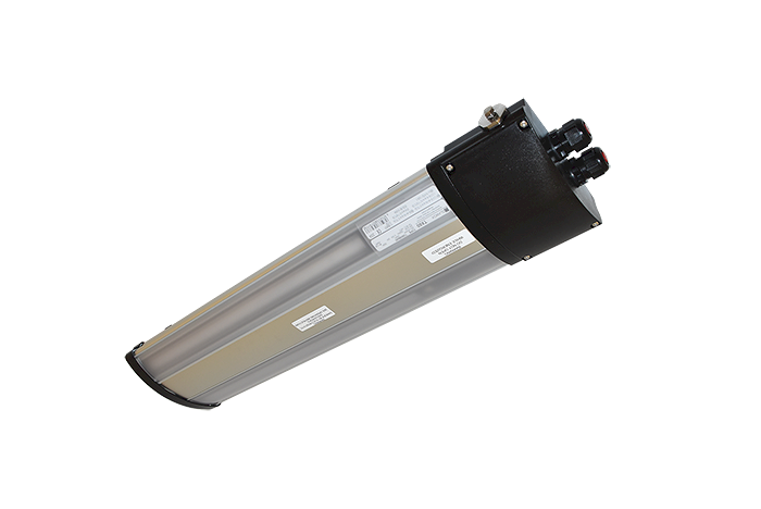 Armatuur LED 2x12W 230V AS, 50/60Hz IP66/67 alu 5000K M25