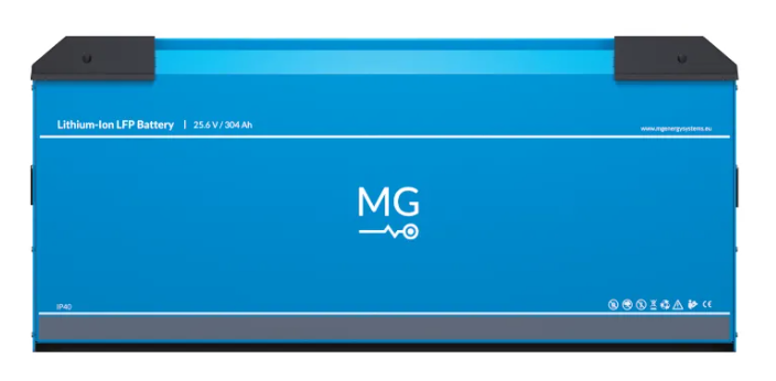 MG Energy Lithium-Ion LFP 25,6V 304Ah 7,8kWh M8/RJ45com IP40