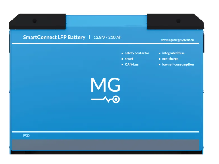 MG Energy Lithium-Ion LFP 12,8V 210Ah 2,7kWh M8 IP40 SmartConnect