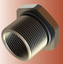 Réduction 2"NPT- M40, laiton nickelé