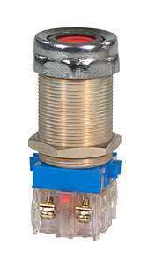 Pushbutton, red, without contact blocks