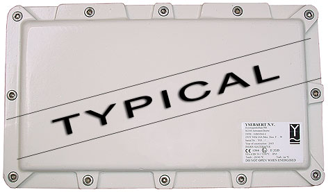 Box with mounting plate, RAL9002, IP66
