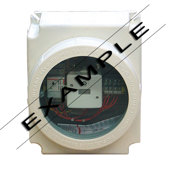 Box with window 160mm, RAL9002, IP65