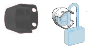 Capot de protection, pour arret d'urgence - noir