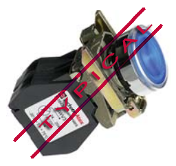 Bouton poussoir lumineux, rouge,, 1NO, 10A, 24-254VAC/DC
