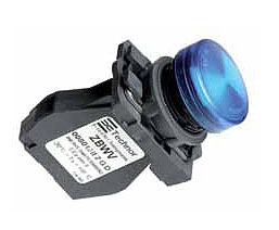 Lamp, LED, blue, 24-254VAC/DC